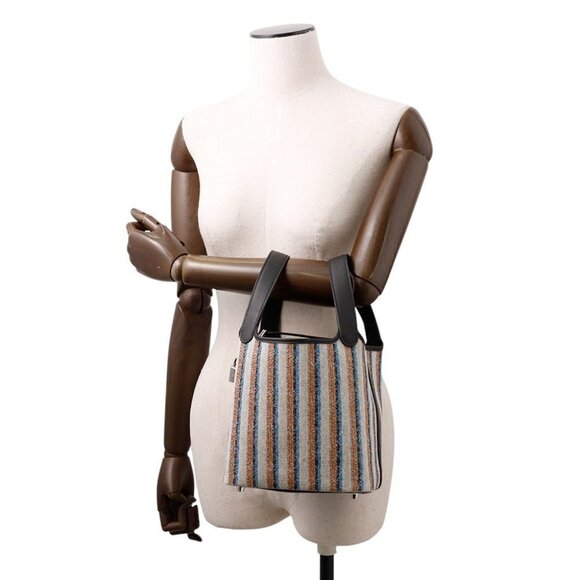 HERMES Picotin Lock Blanket Size PM Toile H/Swift Leather Black /Ecru/Fauve/... - Picture 4 of 7